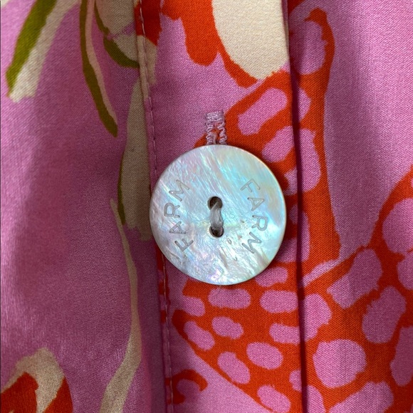 Anthropologie Farm Rio Mixed Lobsters Pink Ruffle Sleeve Mini Dress S - Picture 8 of 14